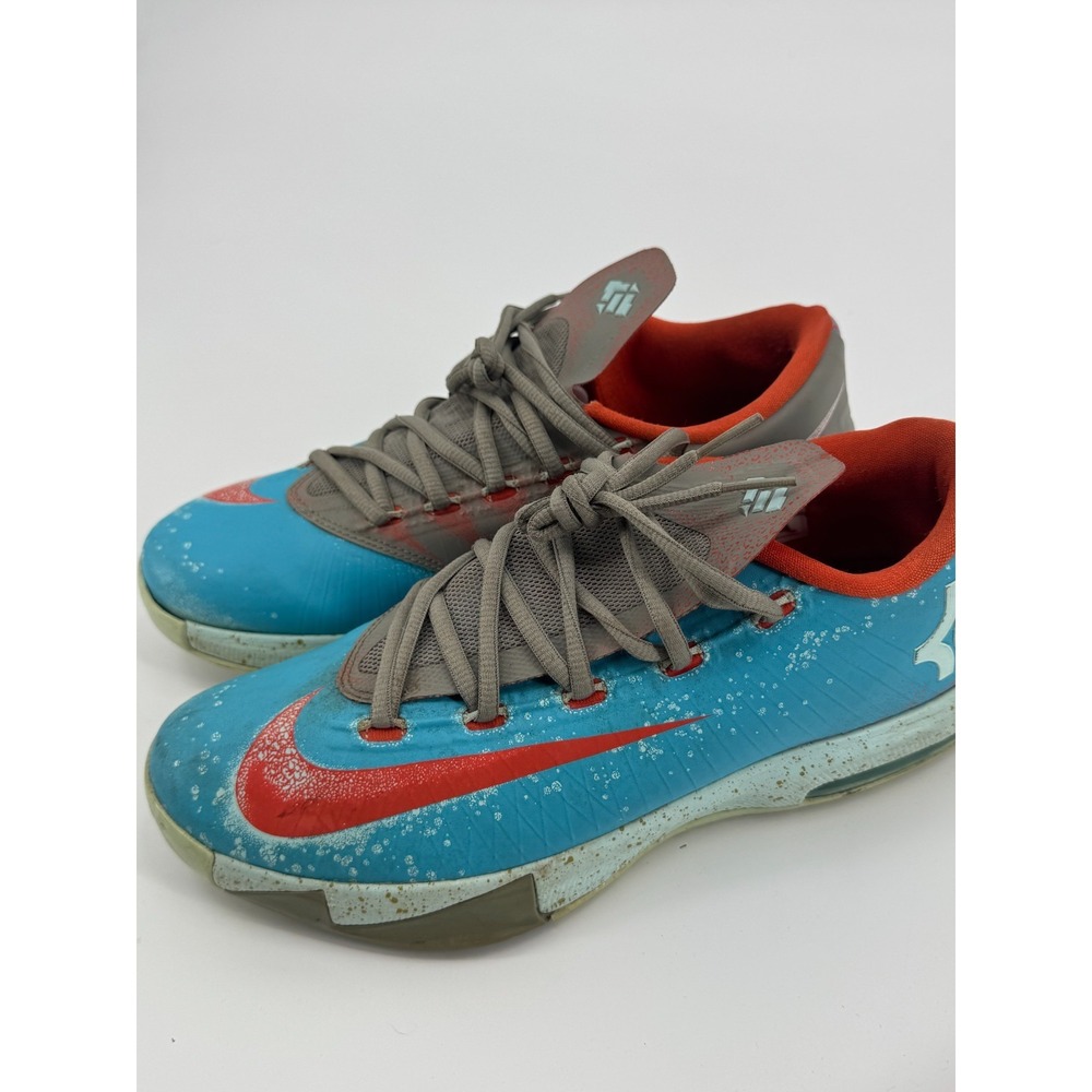 Nike KD 6 599424-400 Men's Sneakers 8 Maryland Blue Crab Swoosh Basketball Shoes
